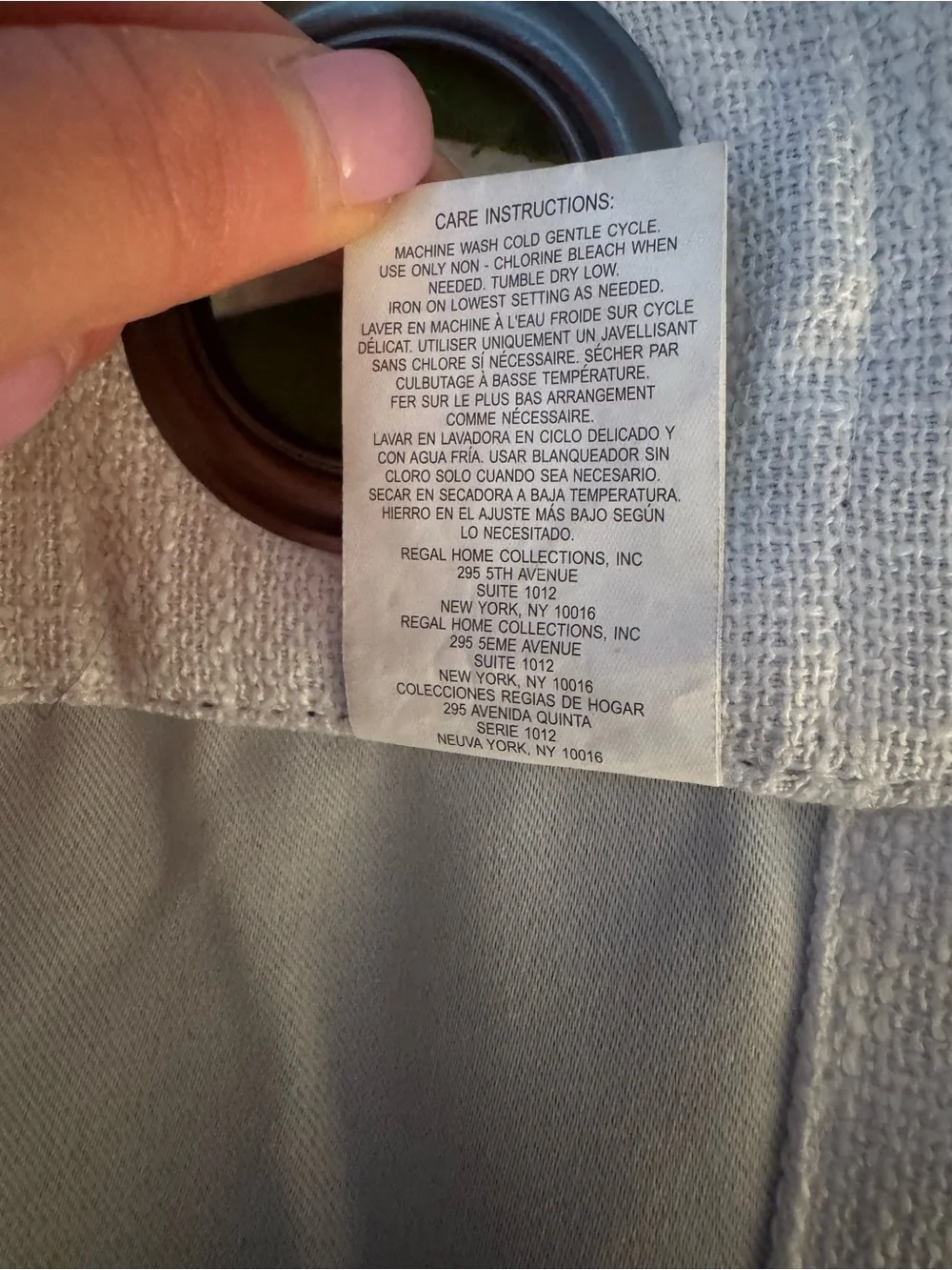 Neutral White Grommet Curtain Panels - Home Accents - TWO panels!